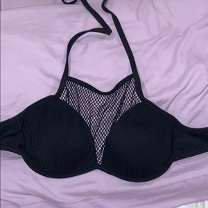 black underwire mesh bikini top (target)